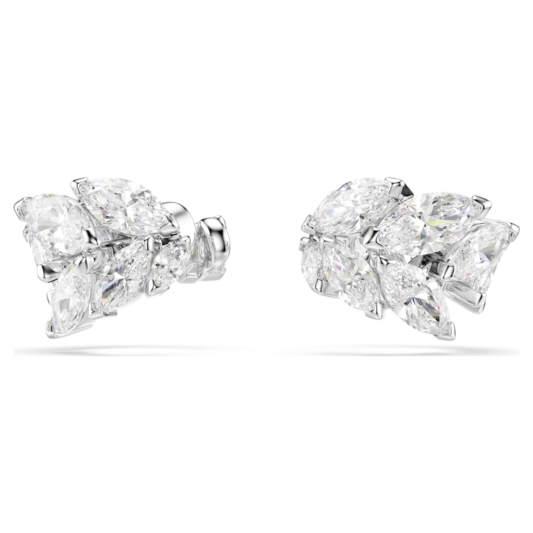 Swarovski Mesmera ear cuffs Marquise cut, White, Rhodium plated