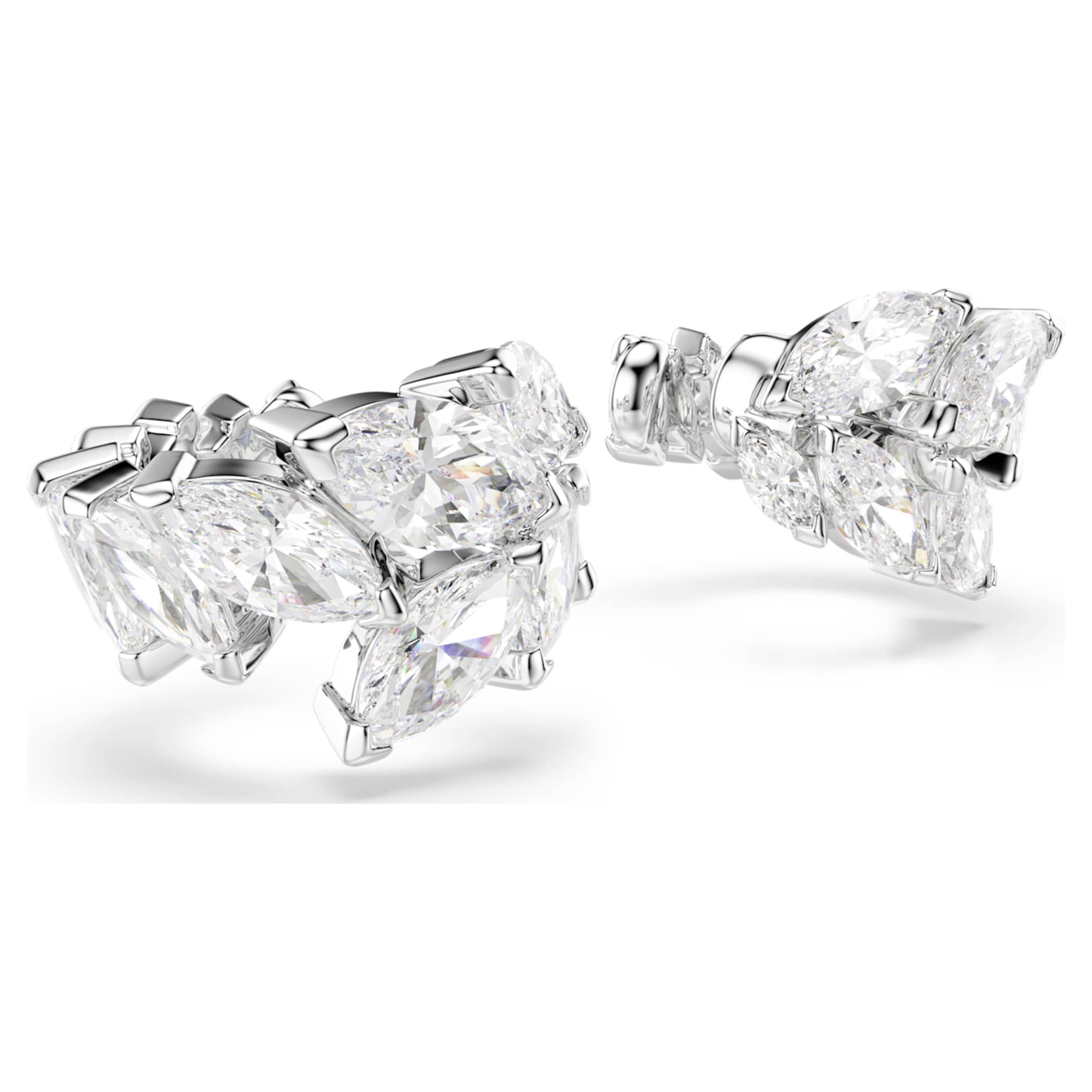 Swarovski Mesmera ear cuffs Marquise cut, White, Rhodium plated