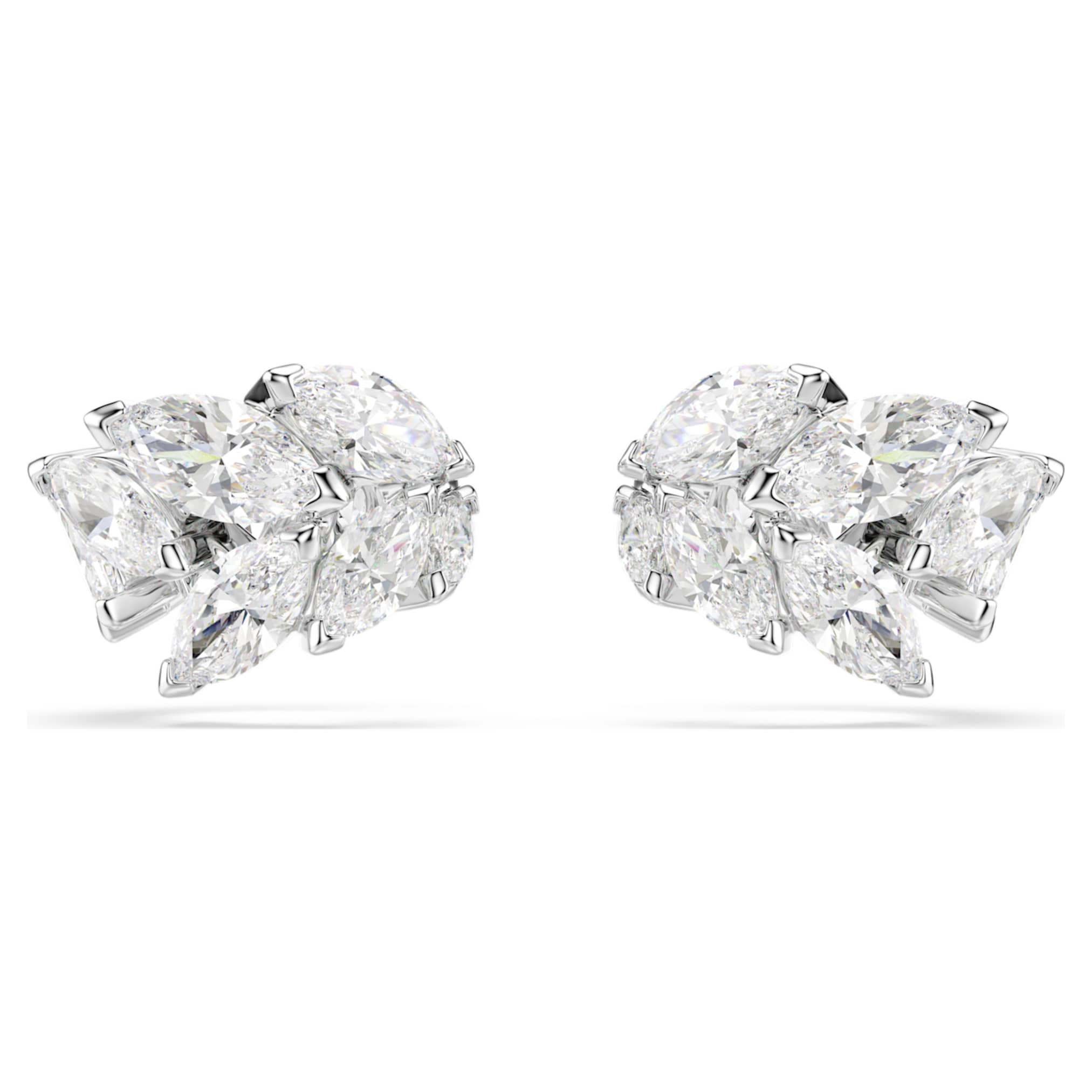 Swarovski Mesmera ear cuffs Marquise cut, White, Rhodium plated