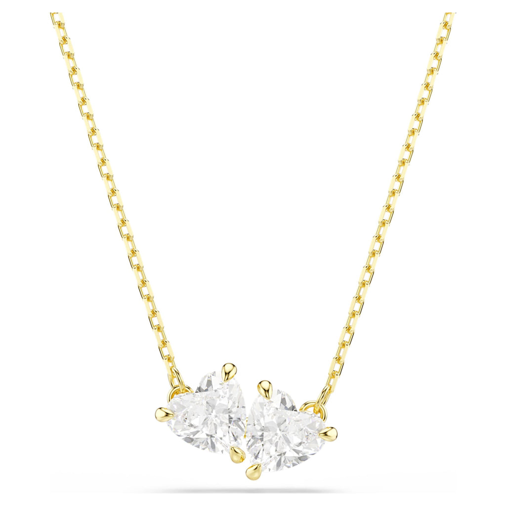 Swarovski Mesmera necklace Heart, White, 18K gold finish