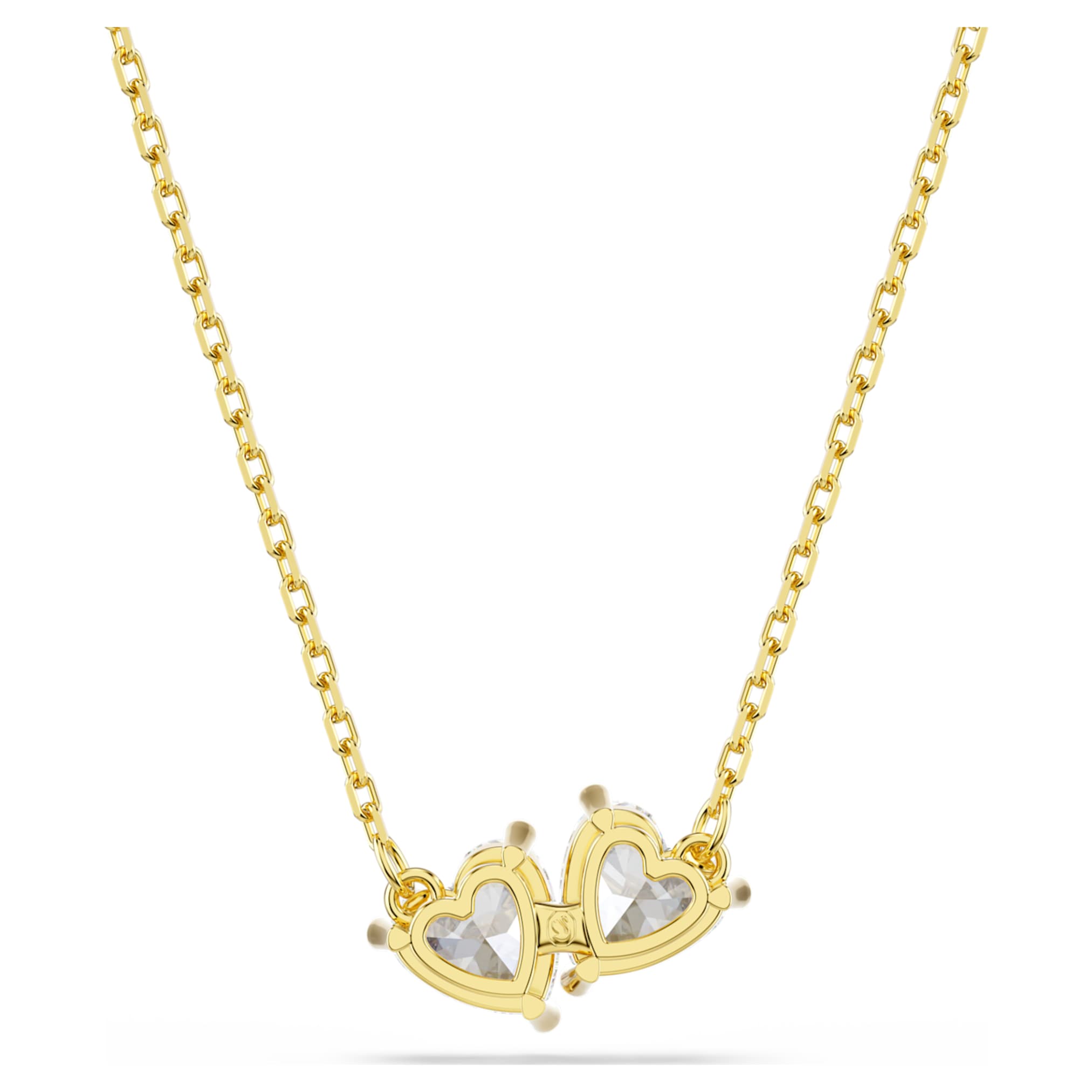Swarovski Mesmera necklace Heart, White, 18K gold finish