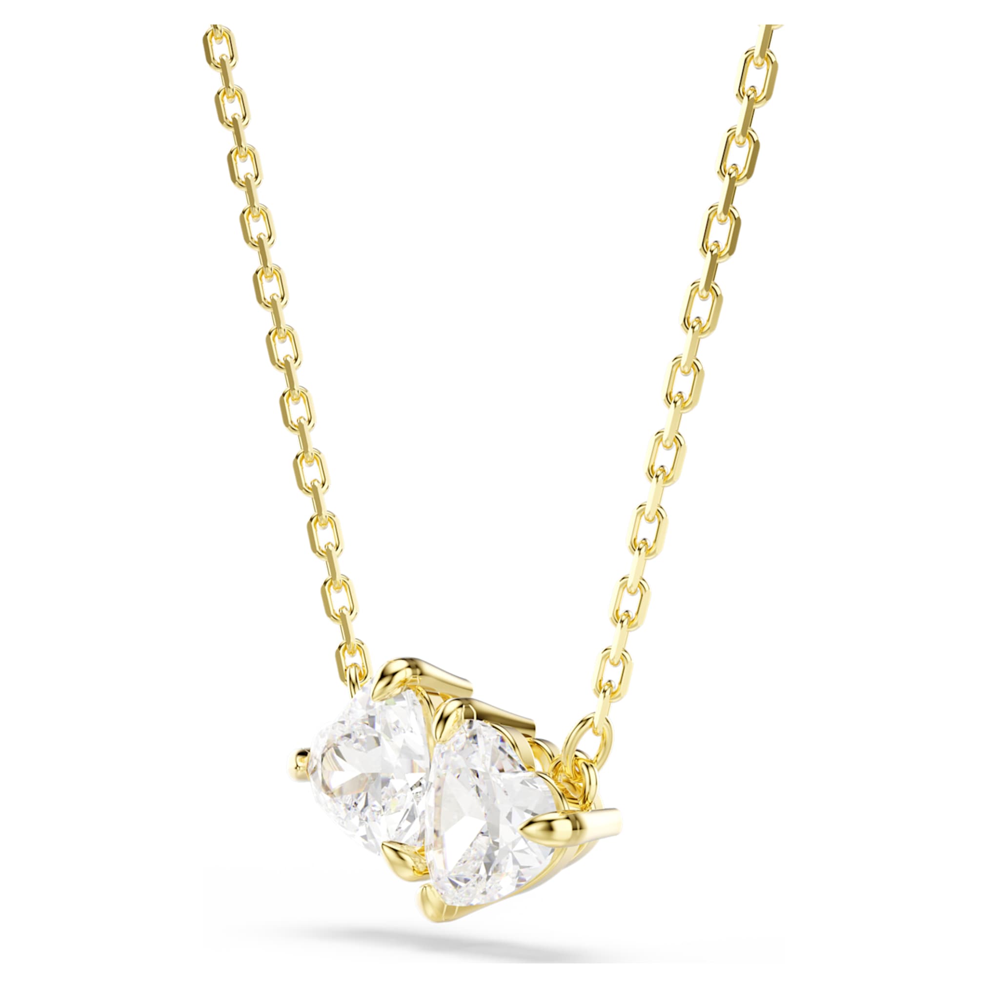 Swarovski Mesmera necklace Heart, White, 18K gold finish