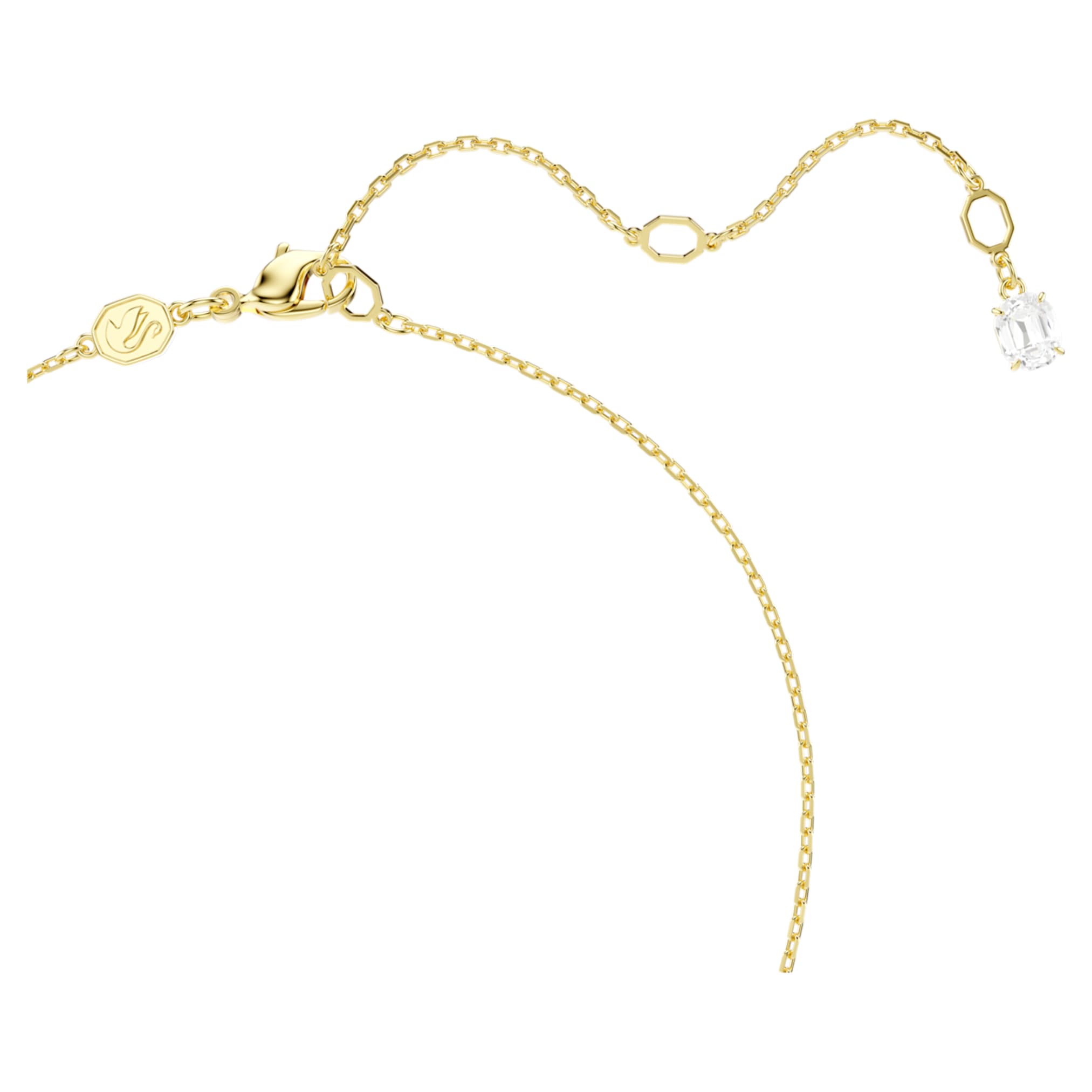 Swarovski Mesmera necklace Heart, White, 18K gold finish
