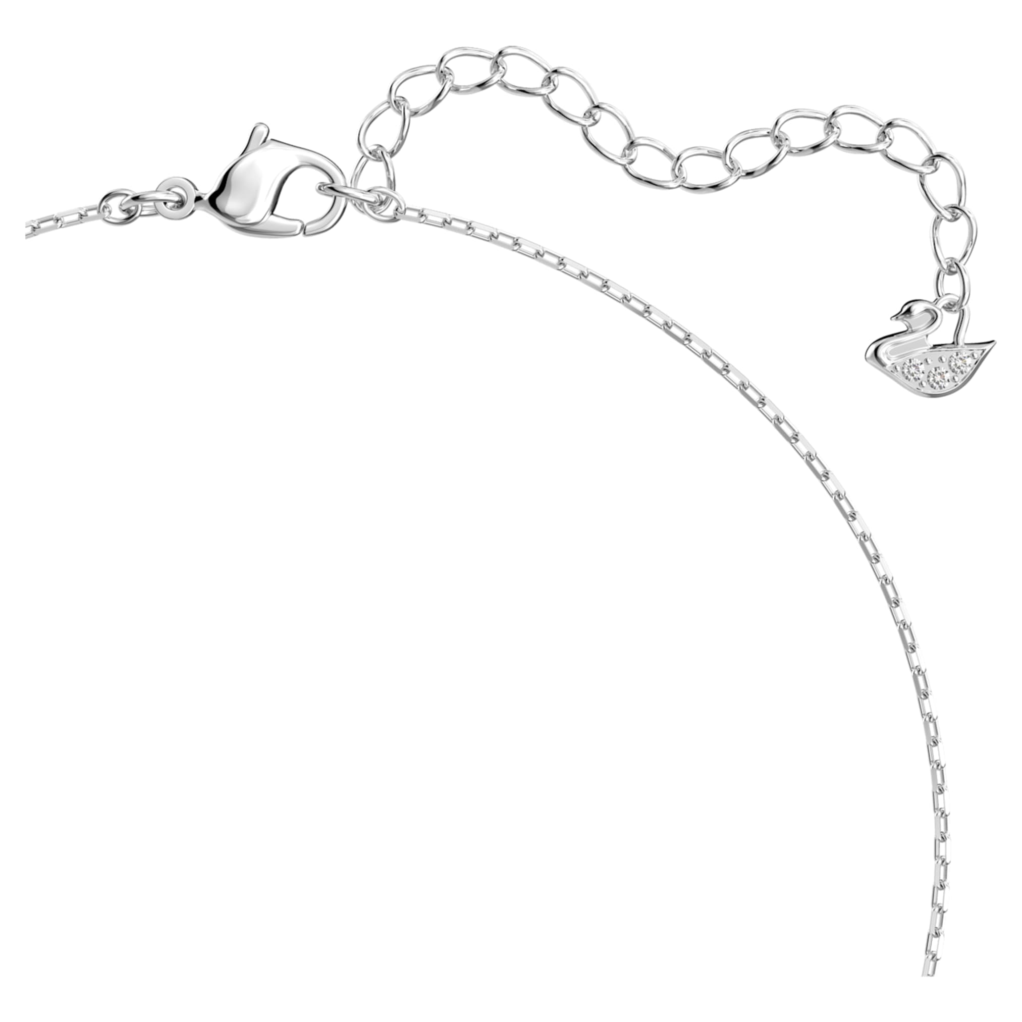 Swarovski Mesmera necklace Heart, White, Rhodium plated