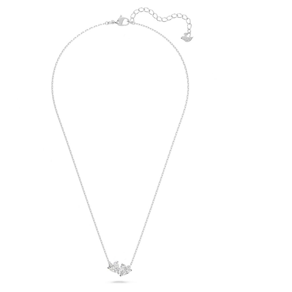 Swarovski Mesmera necklace Heart, White, Rhodium plated