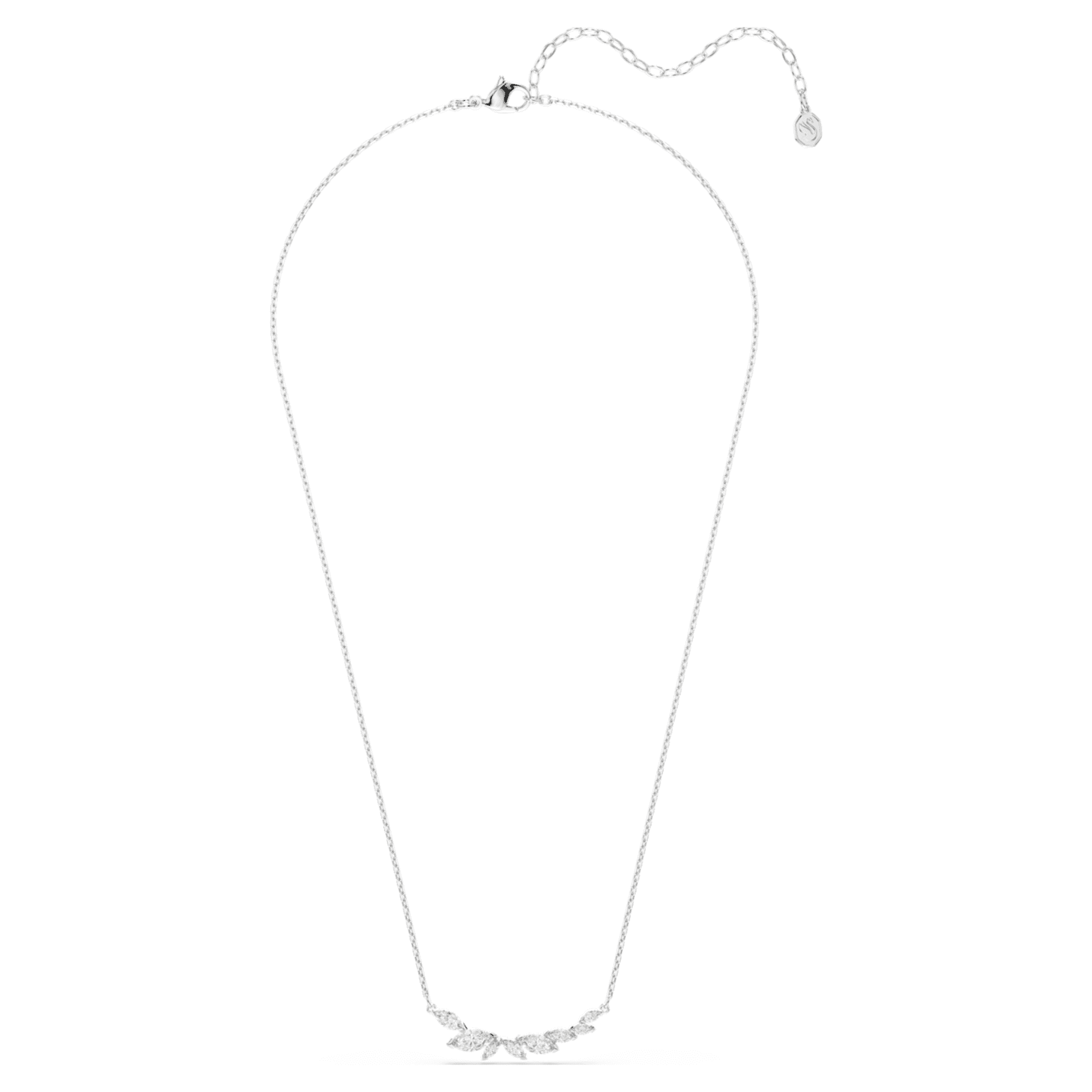 Swarovski Mesmera necklace Marquise cut, White, Rhodium plated