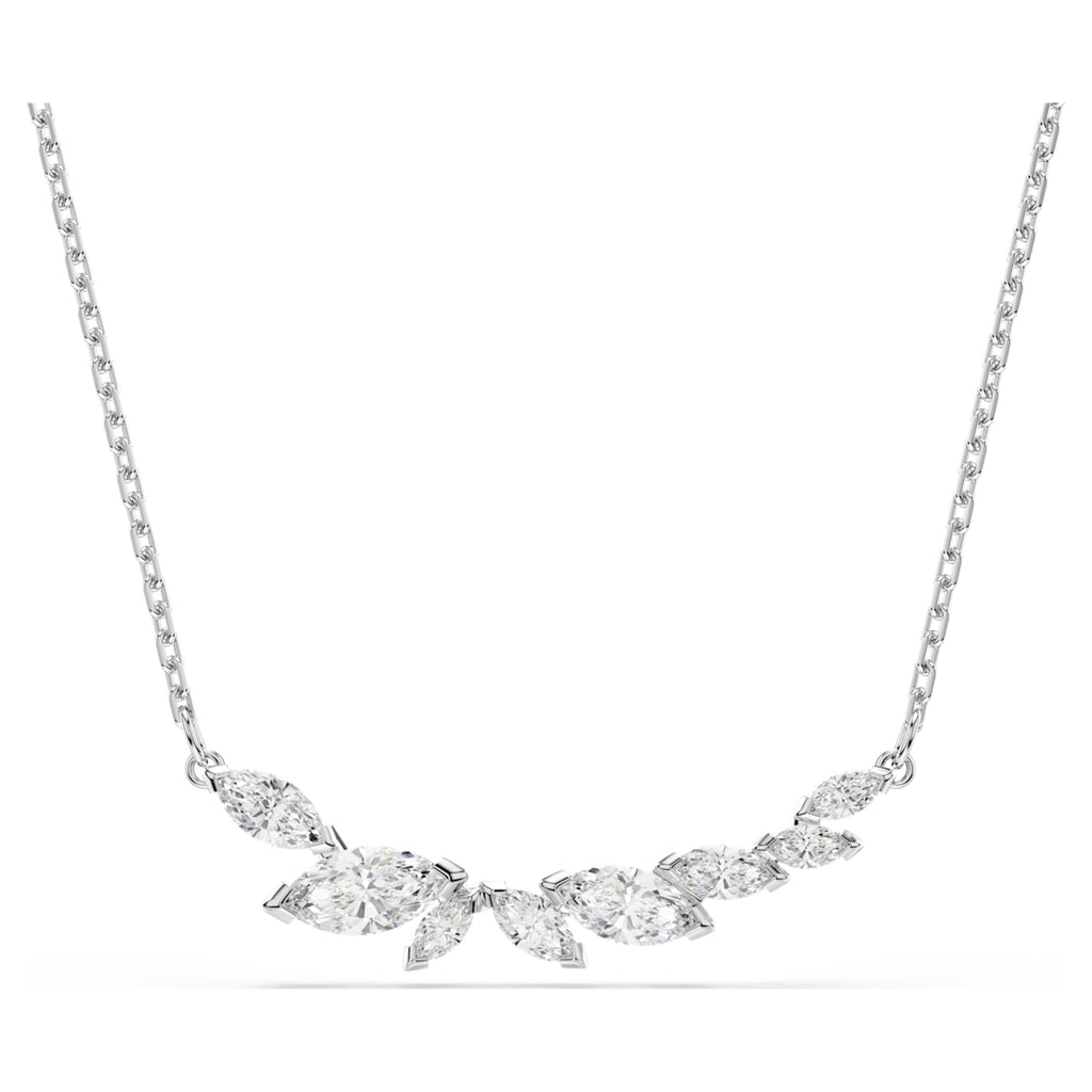 Swarovski Mesmera necklace Marquise cut, White, Rhodium plated