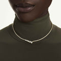 Swarovski Mesmera necklace Mixed cuts, White, 18K gold finish