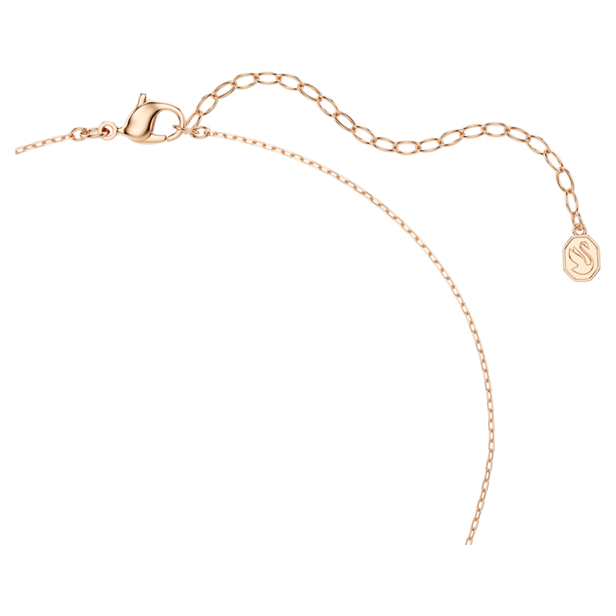Swarovski Mesmera necklace Mixed cuts, White, 18K rose gold finish