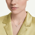 Swarovski Mesmera necklace Mixed cuts, White, 18K rose gold finish