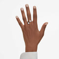 Swarovski Mesmera open ring Heart cut, Pavé, White, 18K gold finish