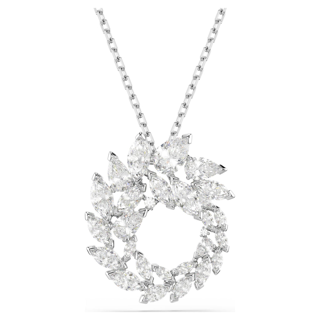 Swarovski Mesmera pendant Marquise cut, White, Rhodium plated