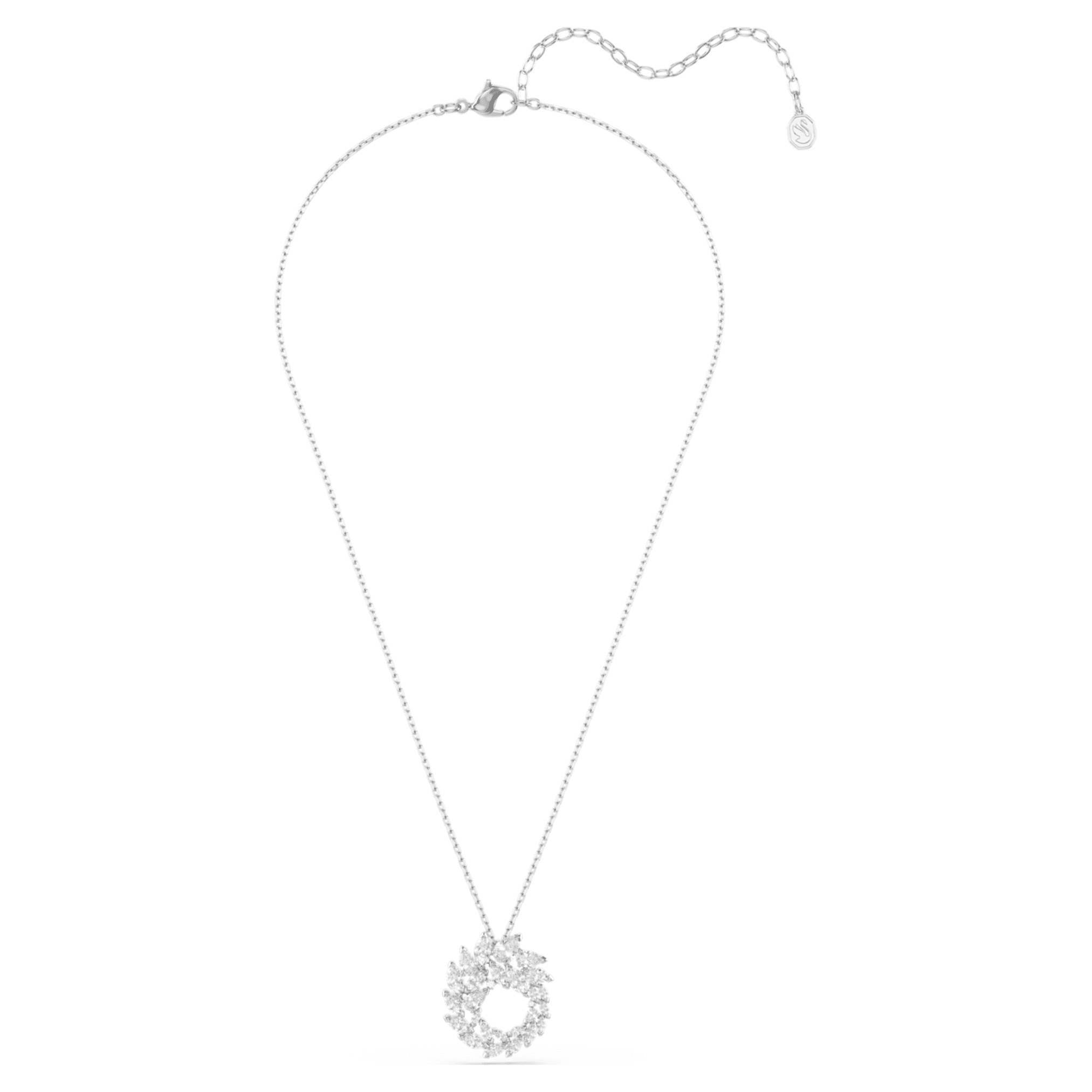 Swarovski Mesmera pendant Marquise cut, White, Rhodium plated