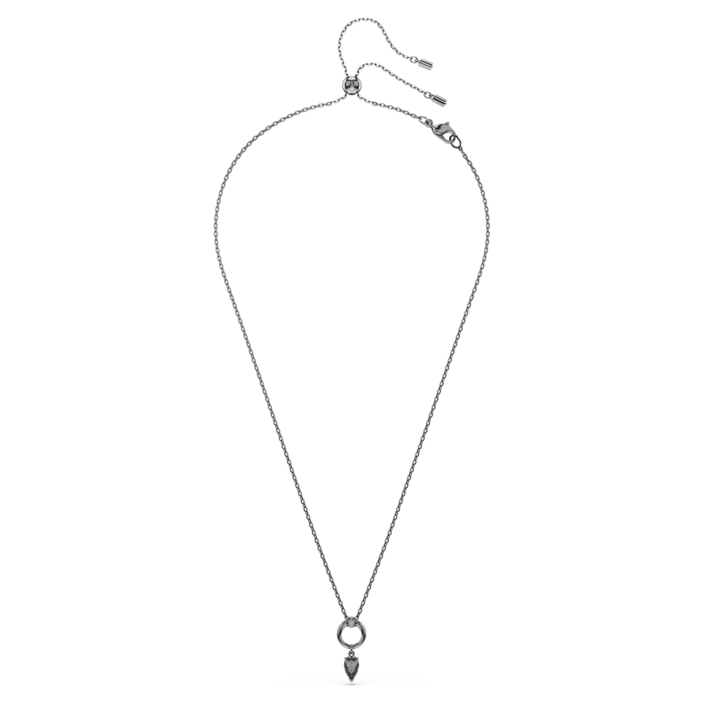 Swarovski Mesmera pendant Mixed cuts, Gray, Ruthenium plated