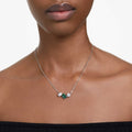 Swarovski Mesmera pendant Mixed cuts, Green, Rhodium plated