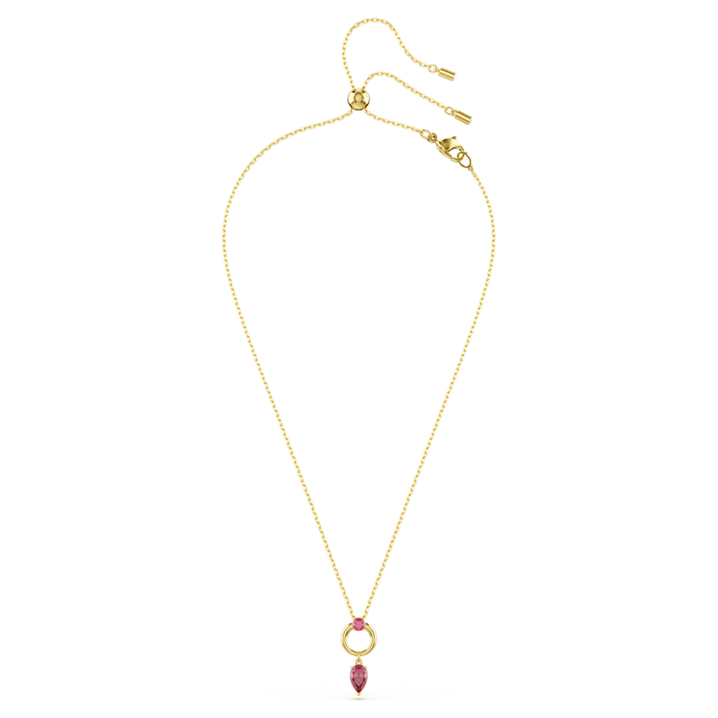 Swarovski Mesmera pendant Mixed cuts, Red, 18K gold finish