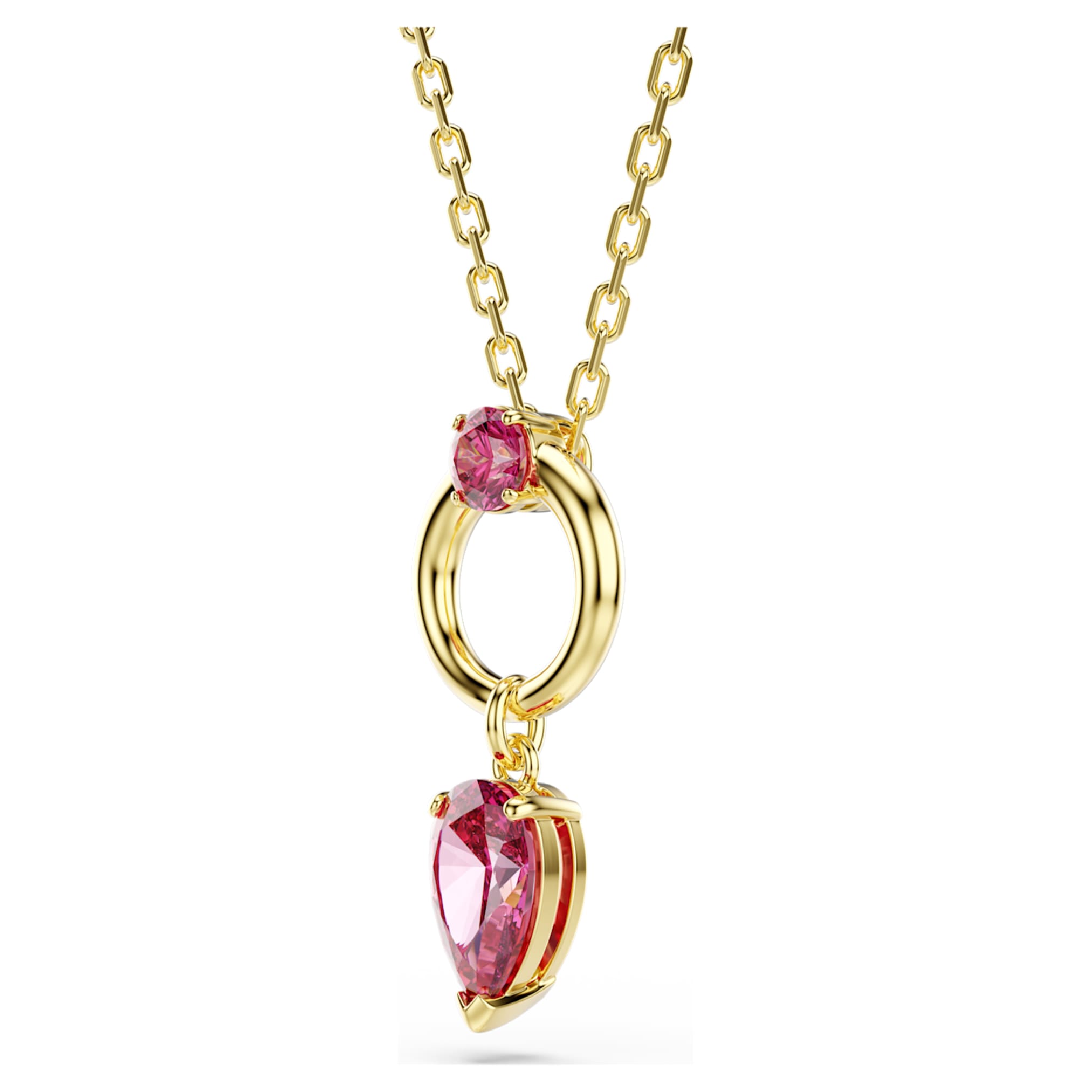 Swarovski Mesmera pendant Mixed cuts, Red, 18K gold finish
