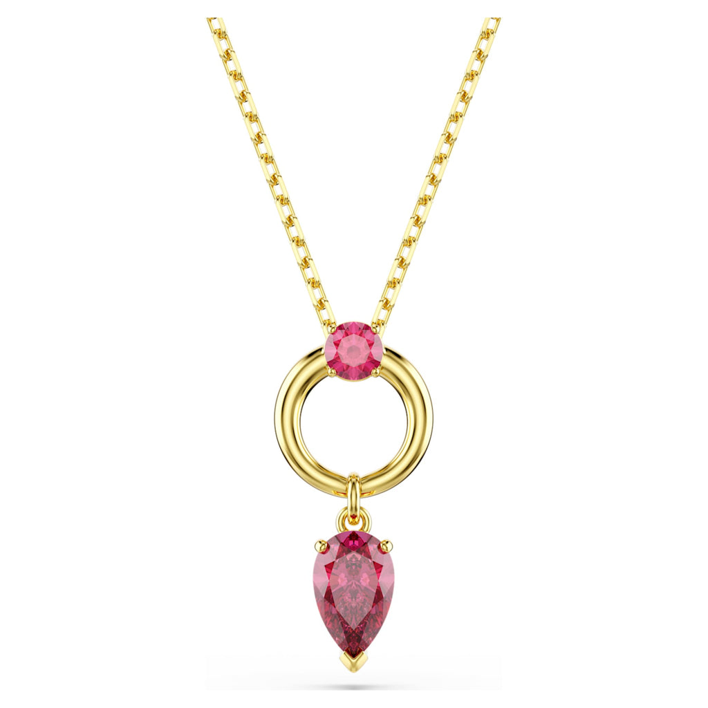 Swarovski Mesmera pendant Mixed cuts, Red, 18K gold finish