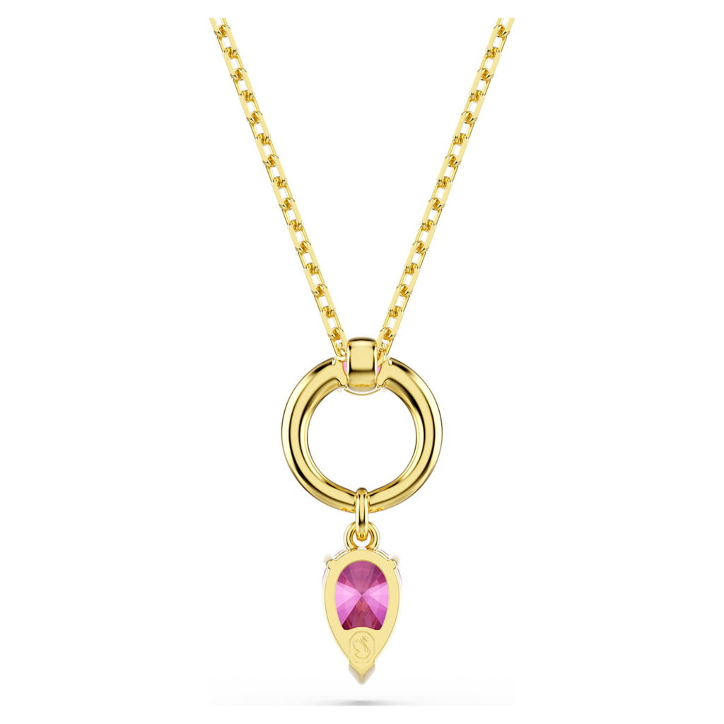 Swarovski Mesmera pendant Mixed cuts, Red, 18K gold finish
