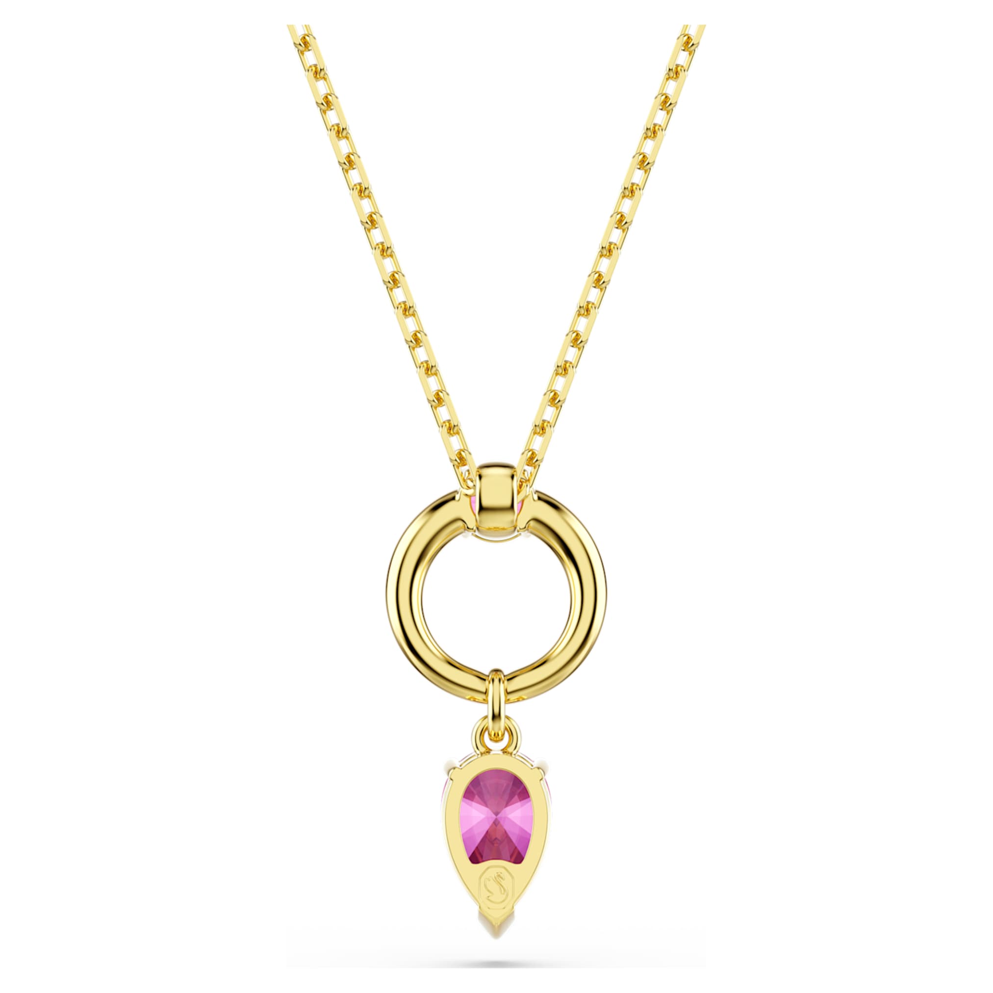 Swarovski Mesmera pendant Mixed cuts, Red, 18K gold finish