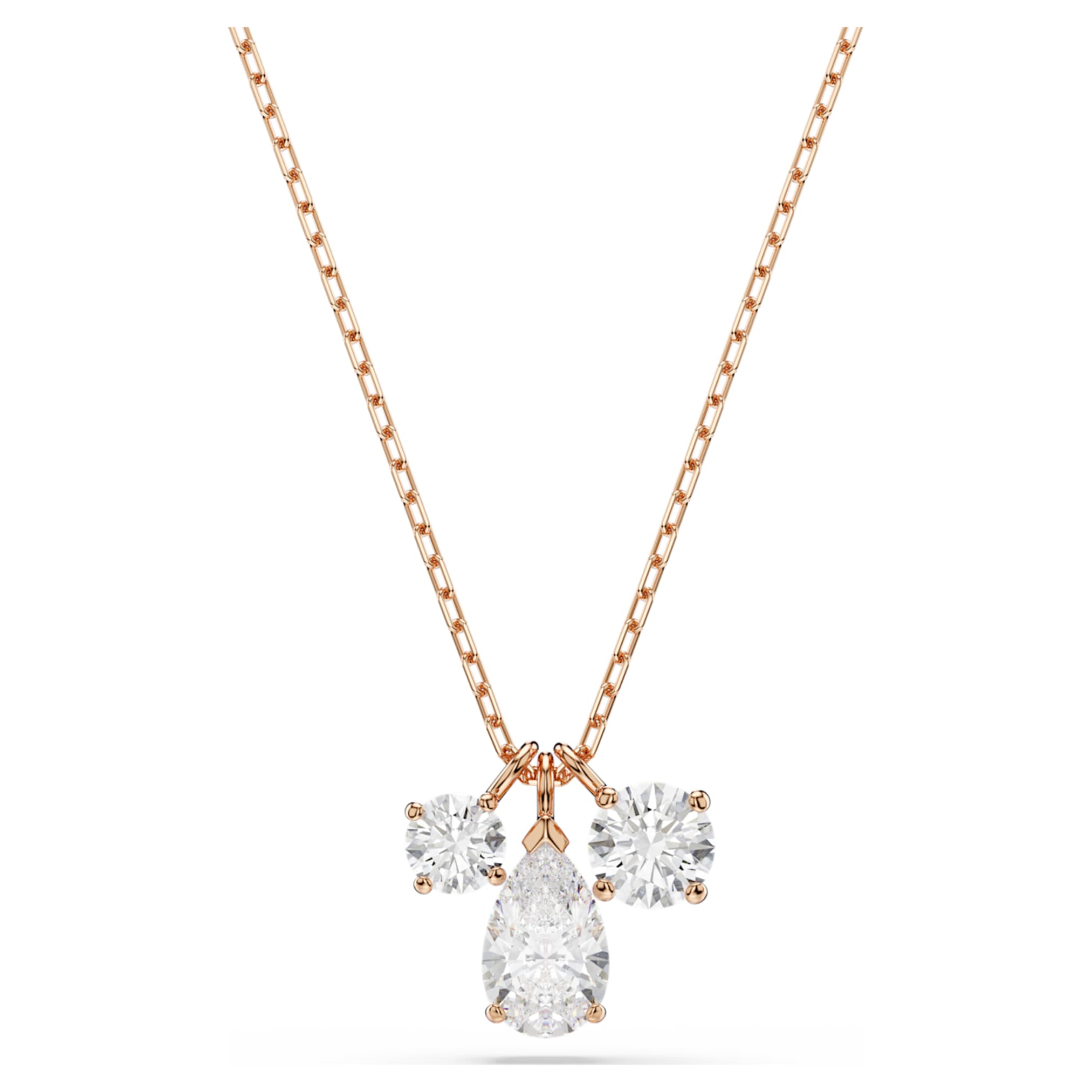 Swarovski Mesmera pendant Mixed cuts, White, 18K rose gold finish