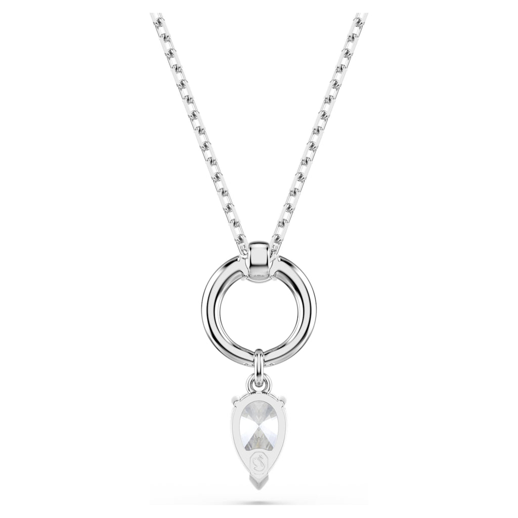 Swarovski Mesmera pendant Pear cut, White, Rhodium plated