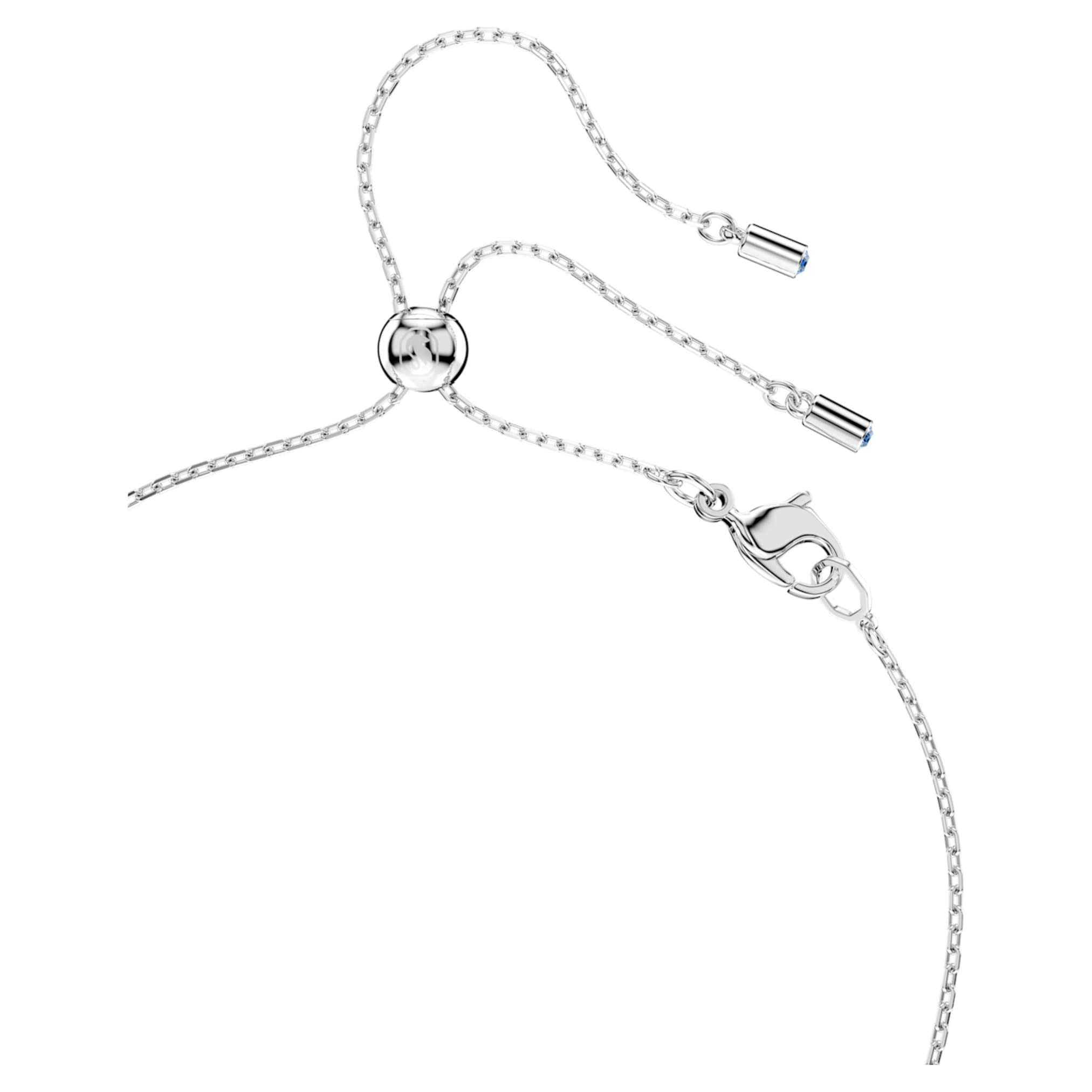 Swarovski Mesmera pendant Pear cut, White, Rhodium plated