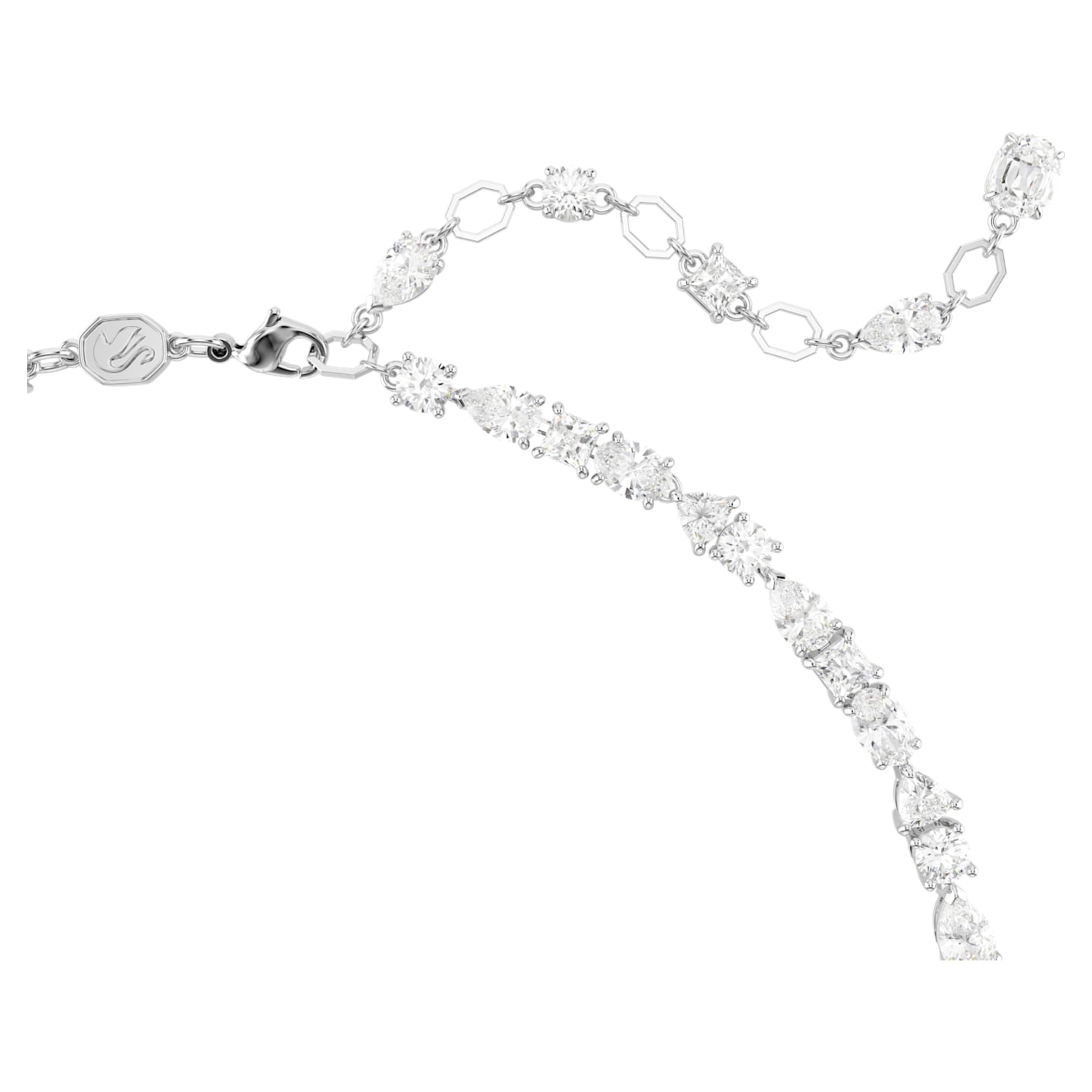 Swarovski Mesmera set Mixed cuts, White, Rhodium plated