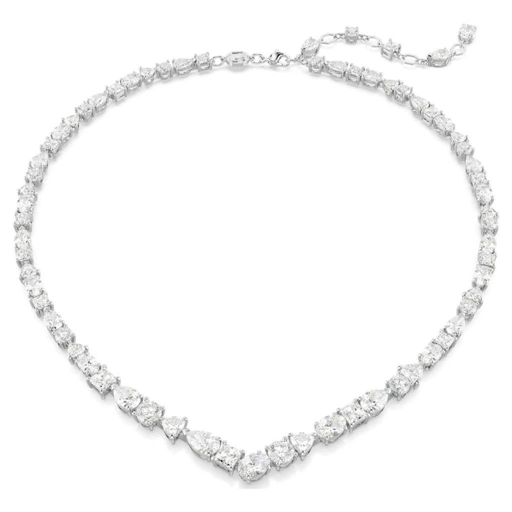 Swarovski Mesmera set Mixed cuts, White, Rhodium plated
