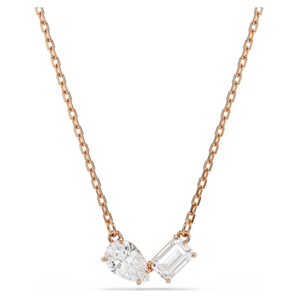 Swarovski Mesmera set Pear cut, Octagon cut, White, 18K rose gold finish