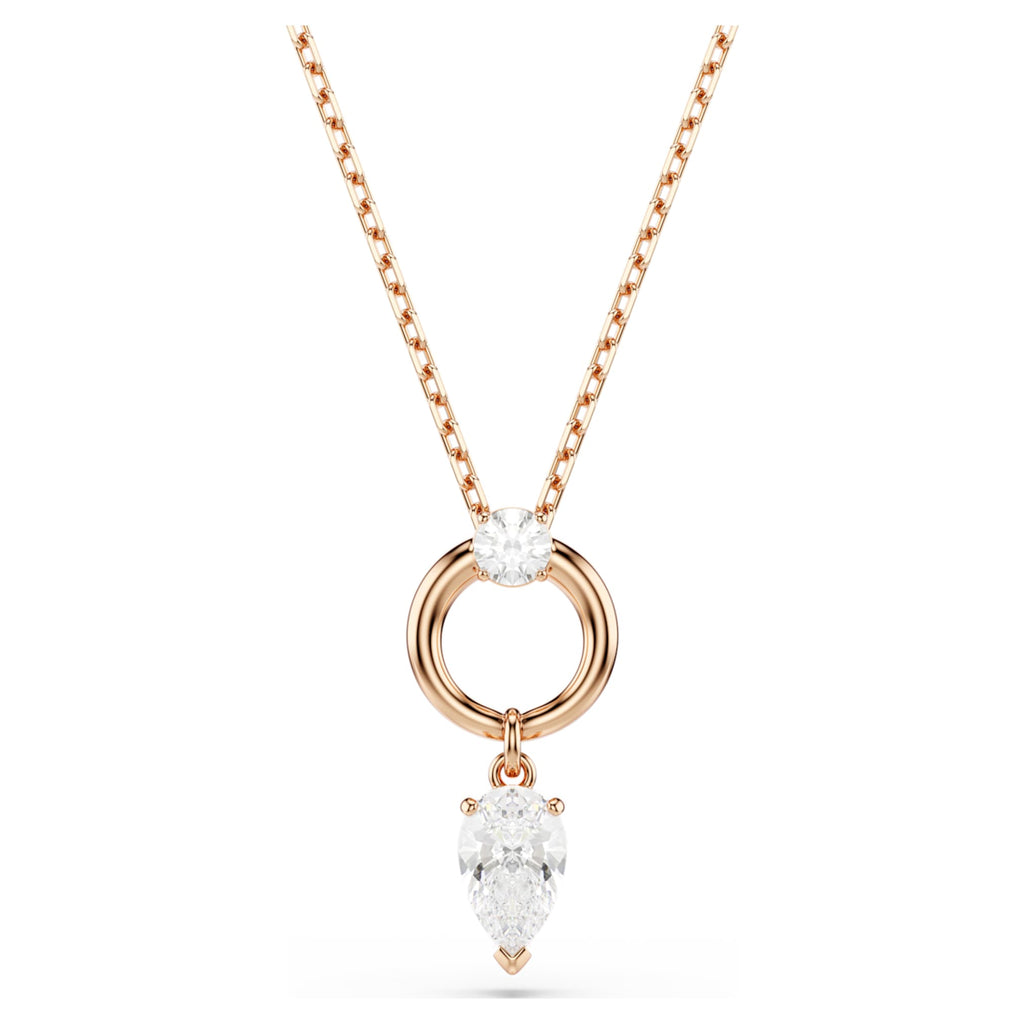 Swarovski Mesmera set Pear cut, Round cut, White, 18K rose gold finish