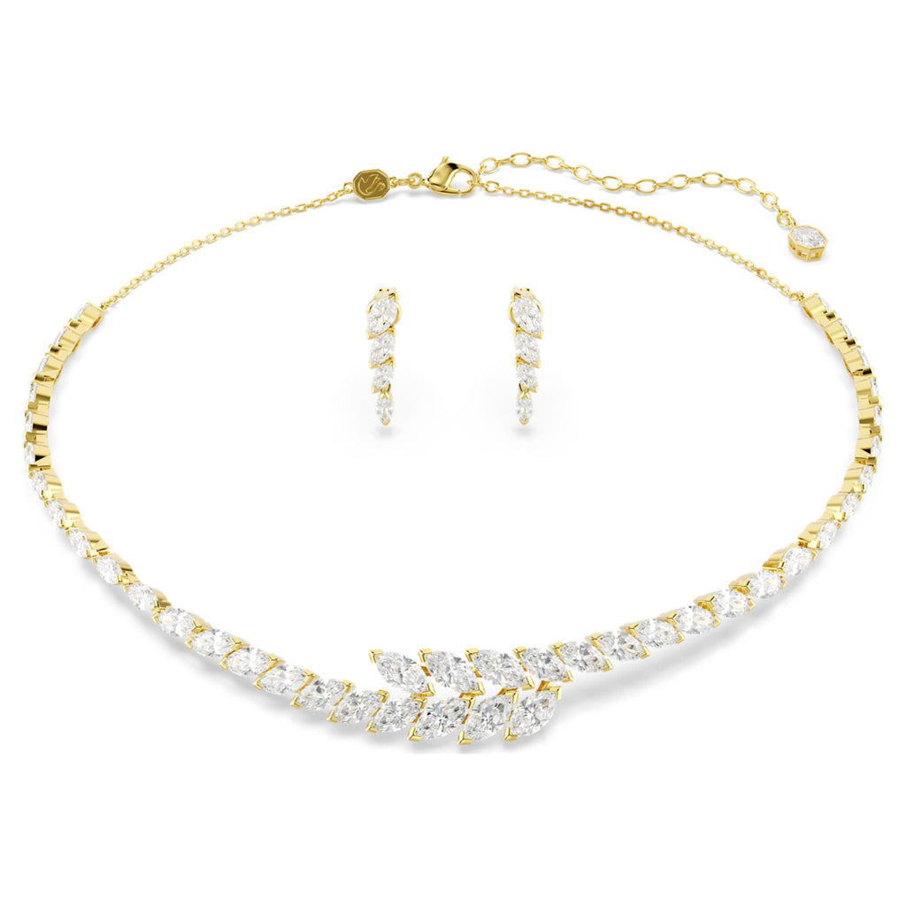 Swarovski Mesmera set Set (2), Marquise cut, White, 18K gold finish