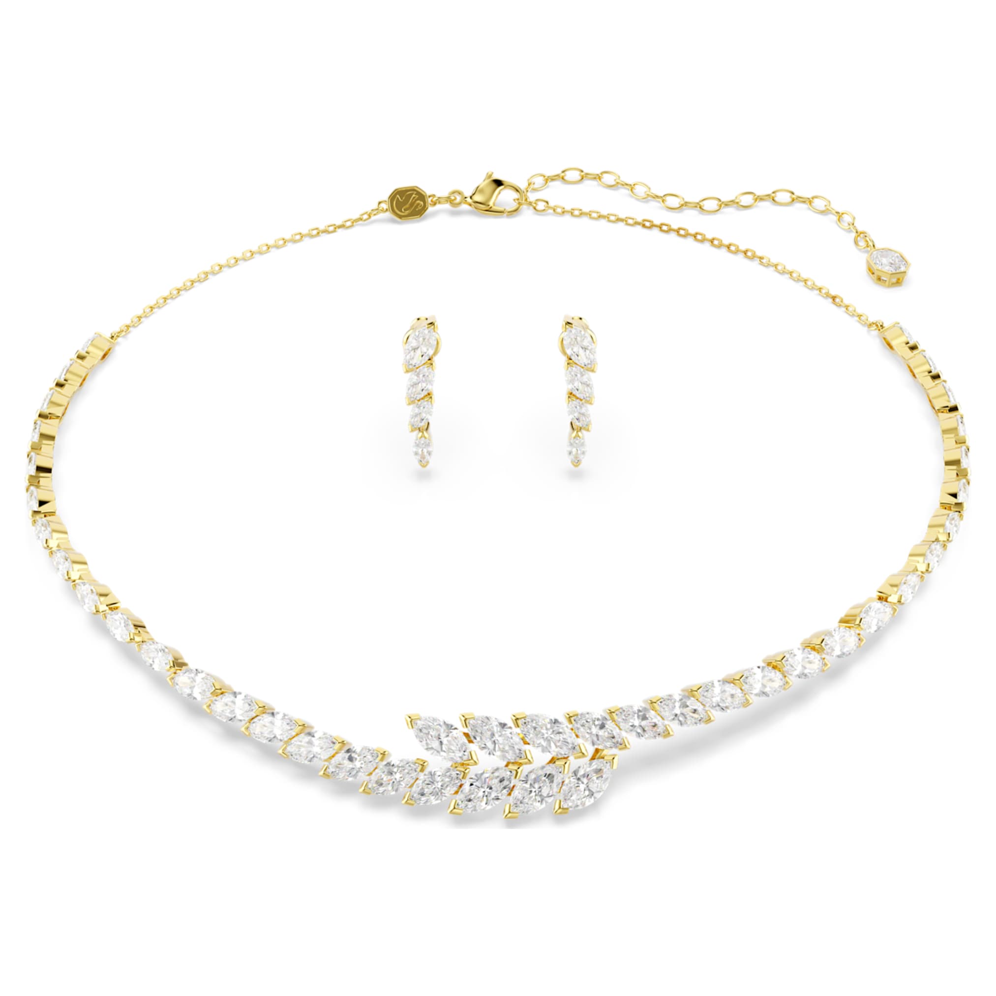 Swarovski Mesmera set Set (2), Marquise cut, White, 18K gold finish