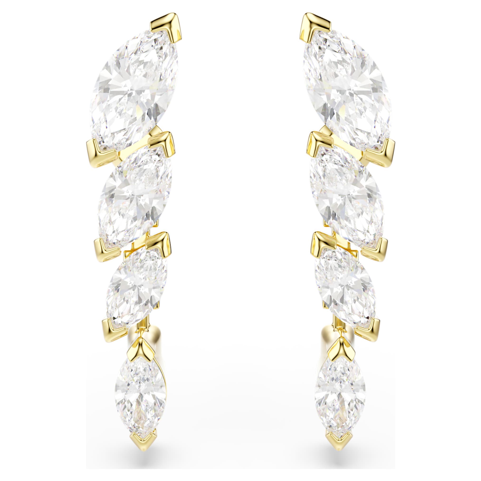 Swarovski Mesmera set Set (2), Marquise cut, White, 18K gold finish