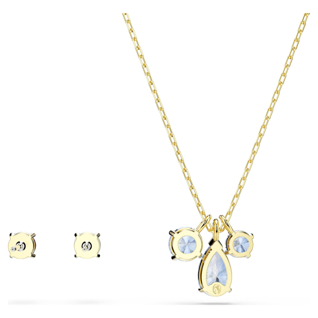 Swarovski Mesmera set Set (2), Mixed cuts, Blue, 18K gold finish