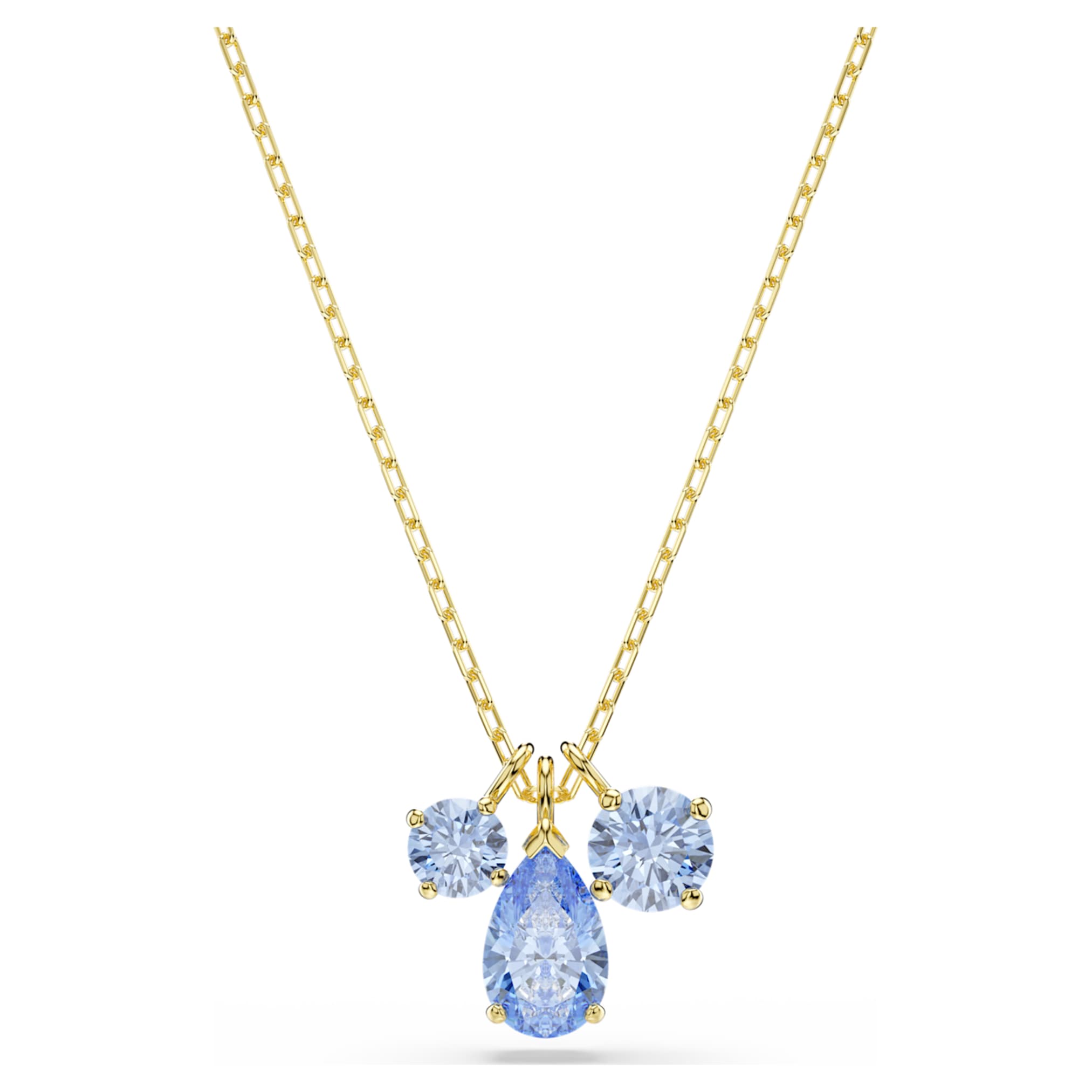 Swarovski Mesmera set Set (2), Mixed cuts, Blue, 18K gold finish