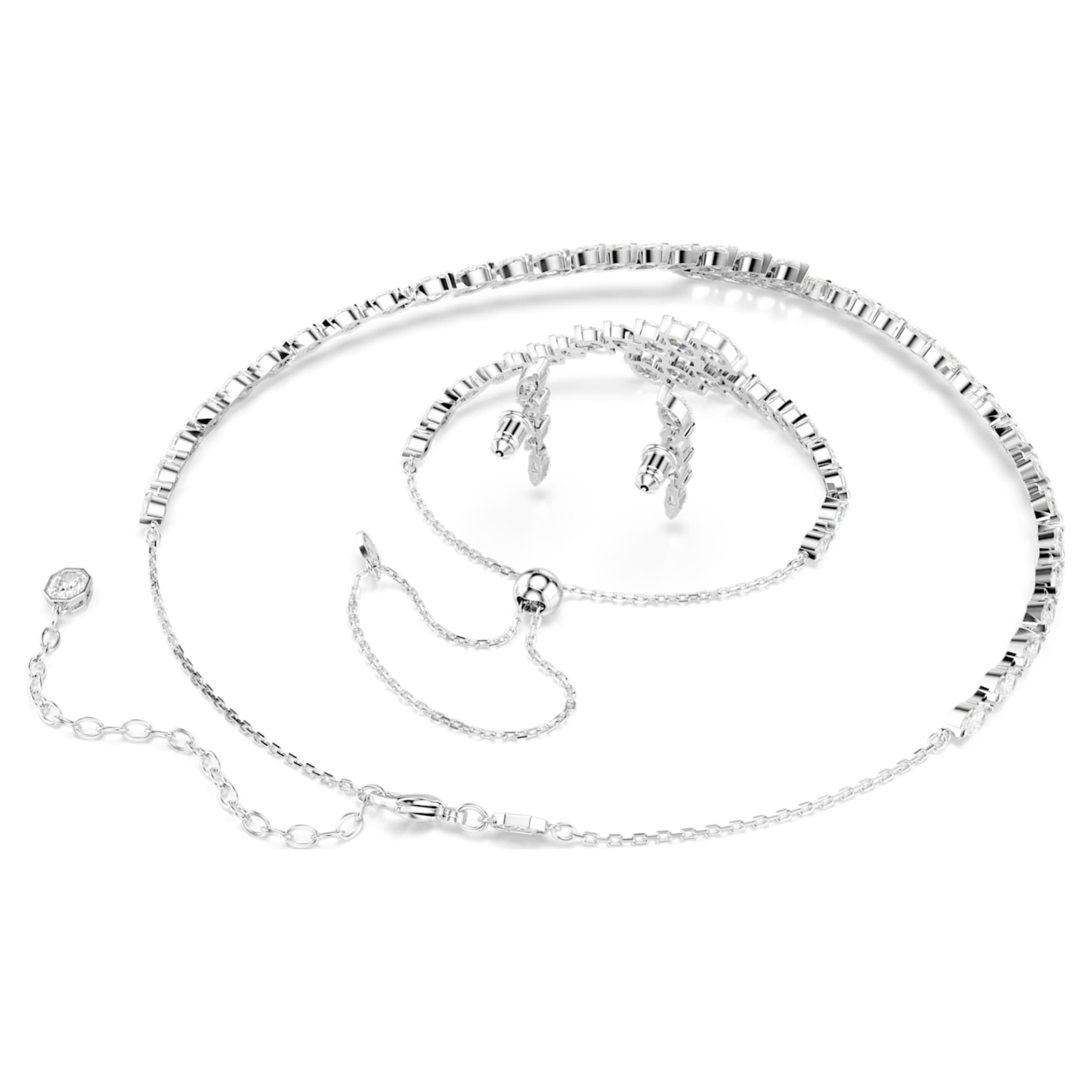Swarovski Mesmera set Set (3), Marquise cut, White, Rhodium plated