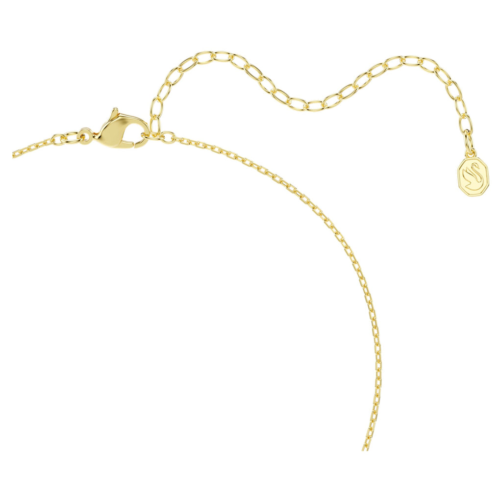 Swarovski Mesmera Y necklace Mixed cuts, White, 18K gold finish