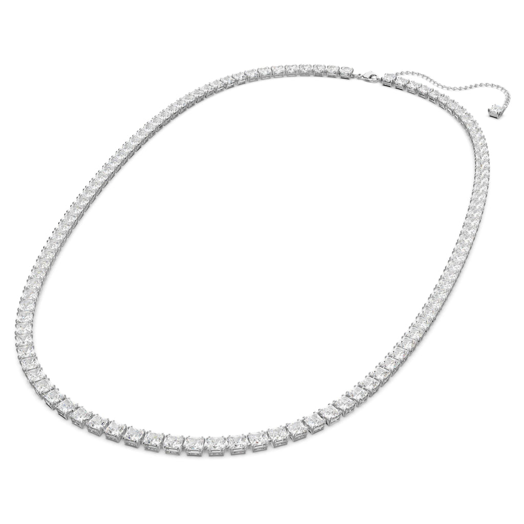 Swarovski Millenia belt Square cut, White, Rhodium plated