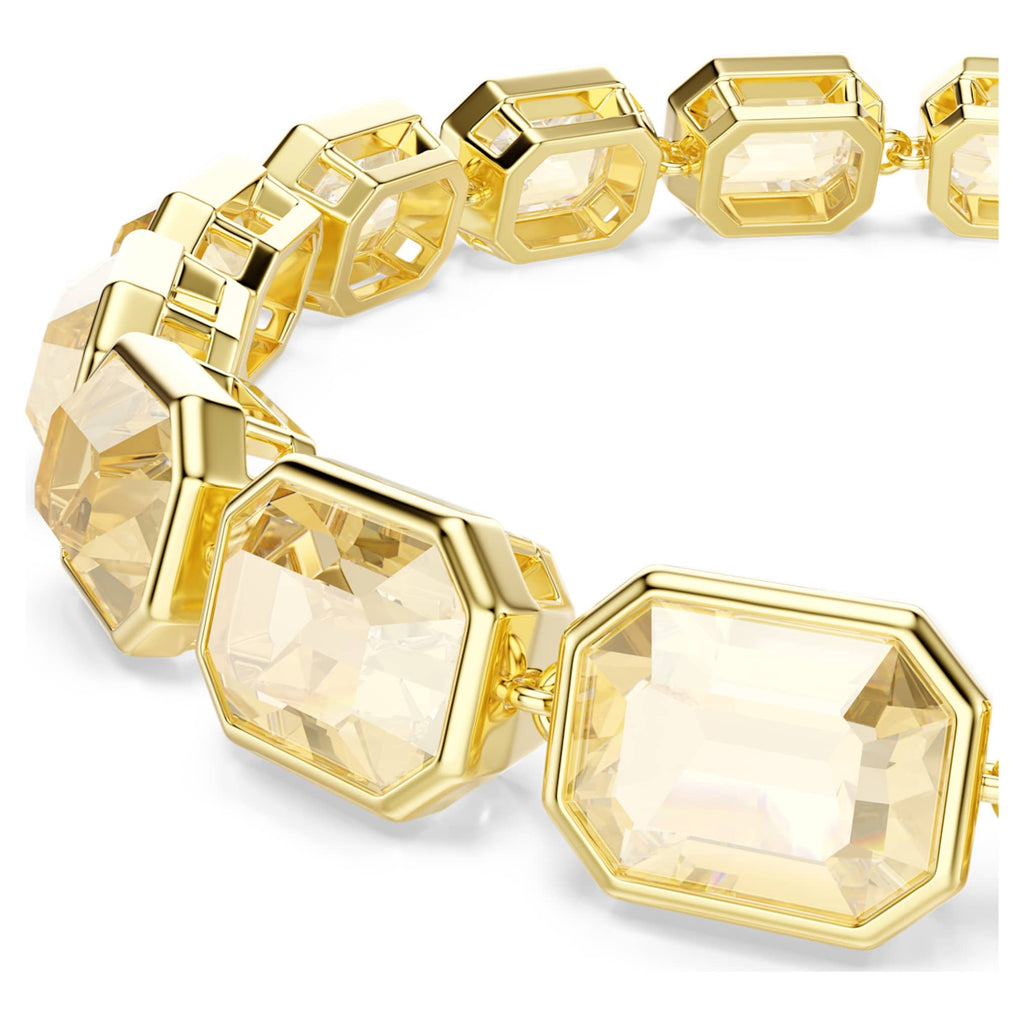 Swarovski Millenia bracelet Octagon cut, Caramel, 18K gold finish