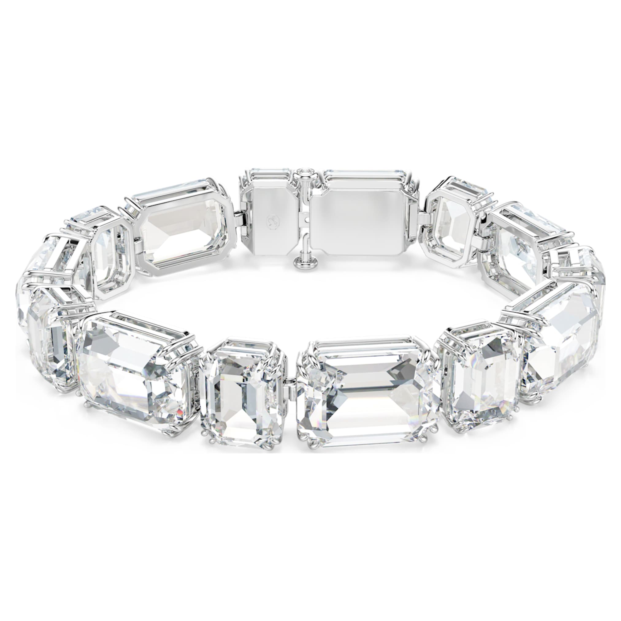 Swarovski Millenia bracelet Octagon cut, White, Rhodium plated