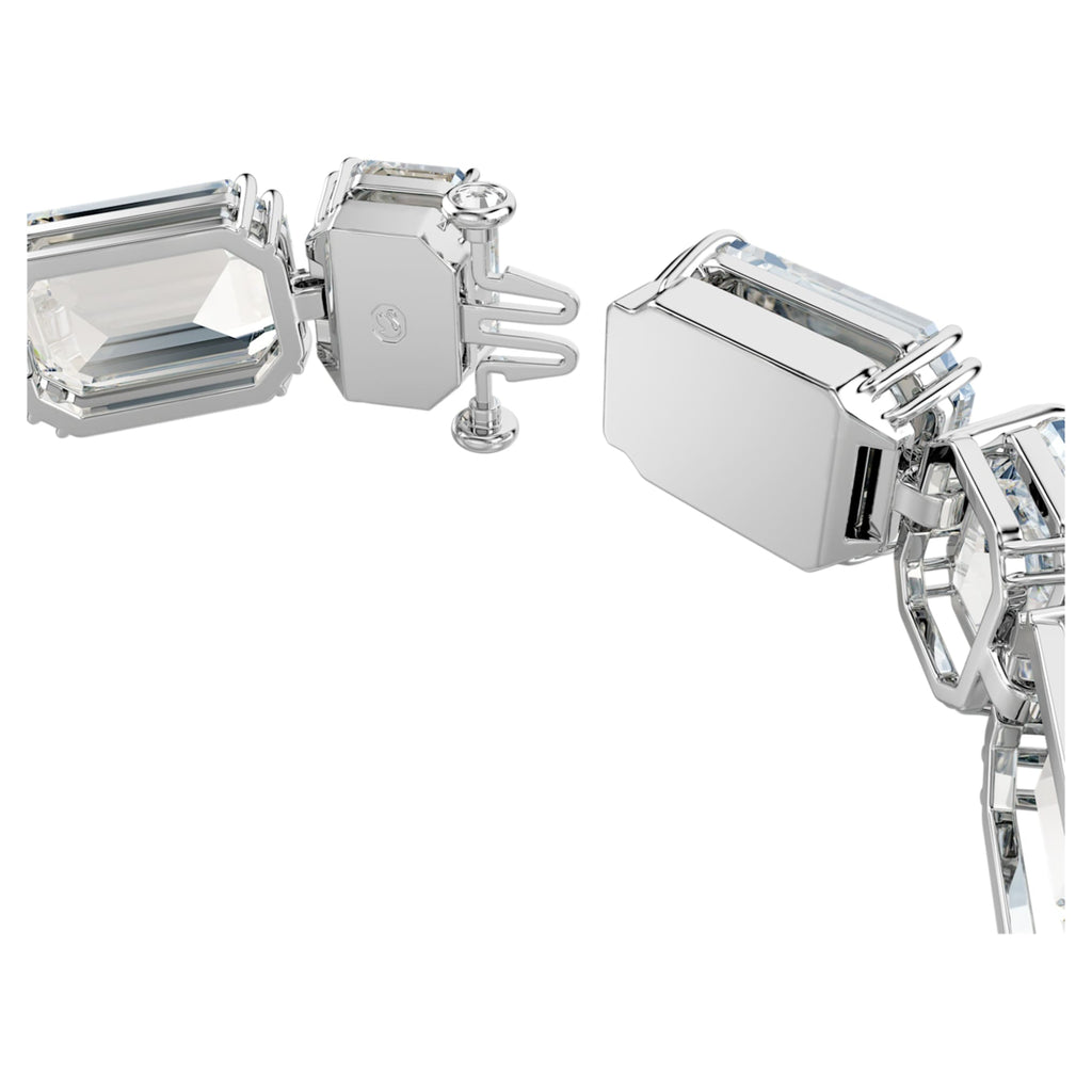 Swarovski Millenia bracelet Octagon cut, White, Rhodium plated