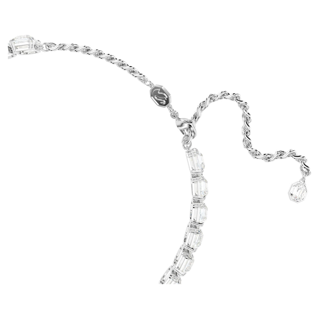 Swarovski Millenia choker Octagon cut, White, Rhodium plated