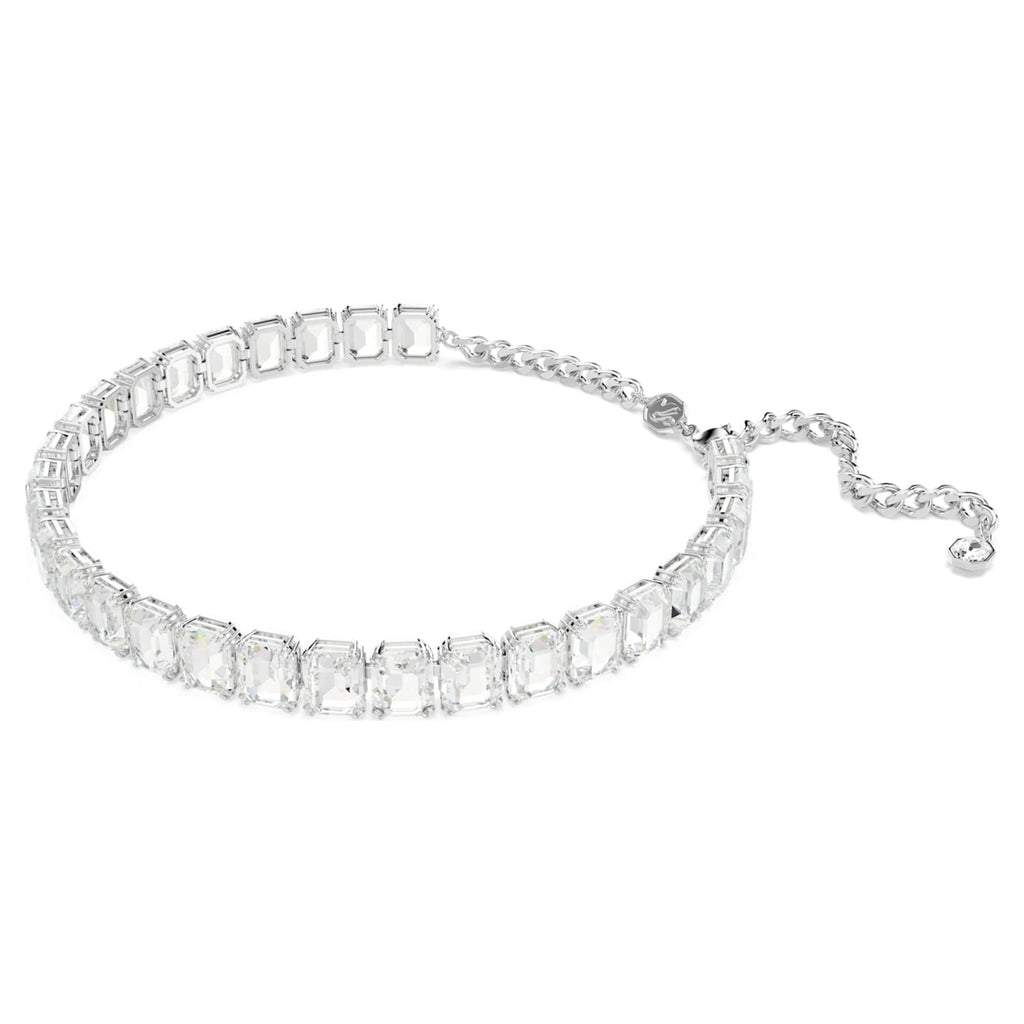 Swarovski Millenia choker Octagon cut, White, Rhodium plated