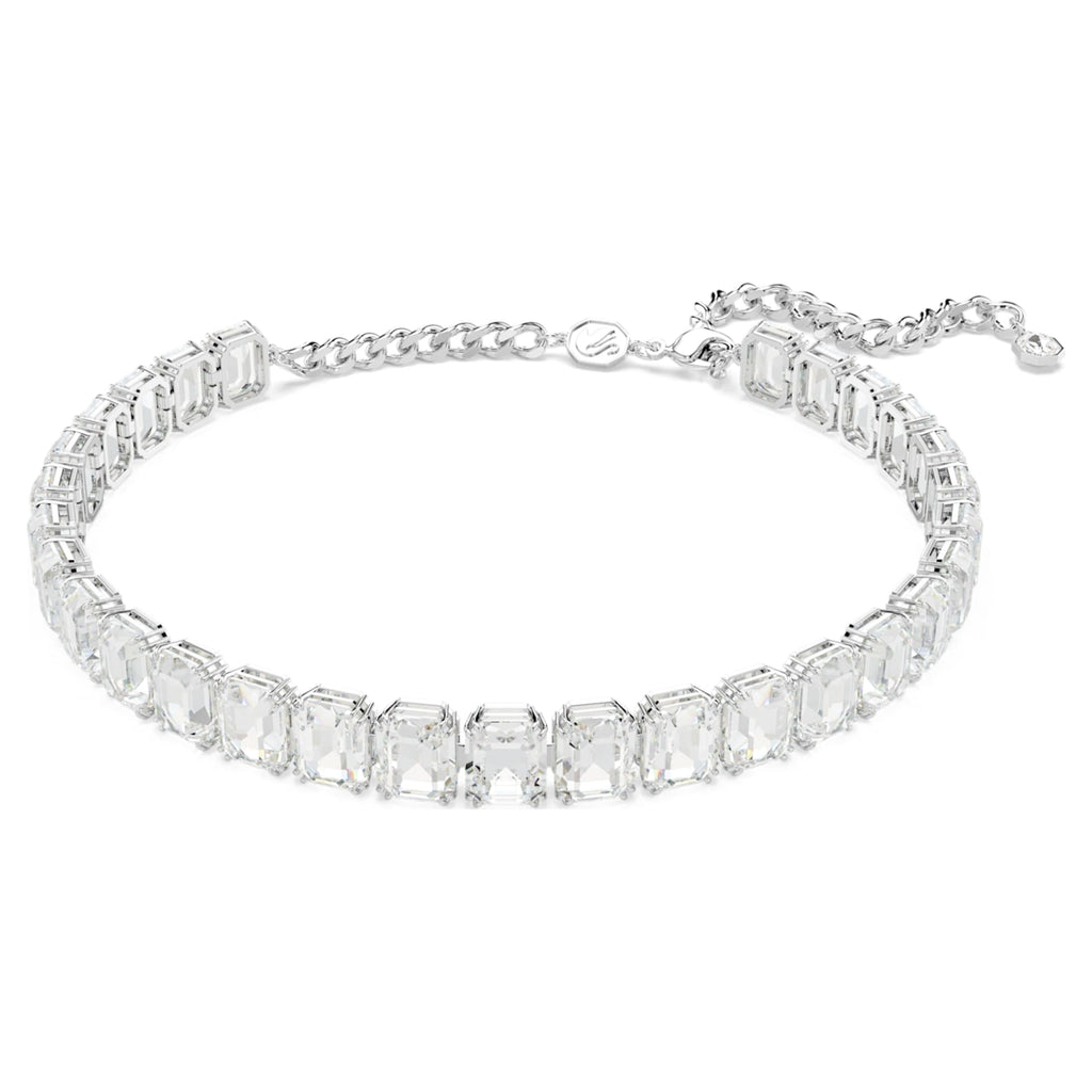 Swarovski Millenia choker Octagon cut, White, Rhodium plated