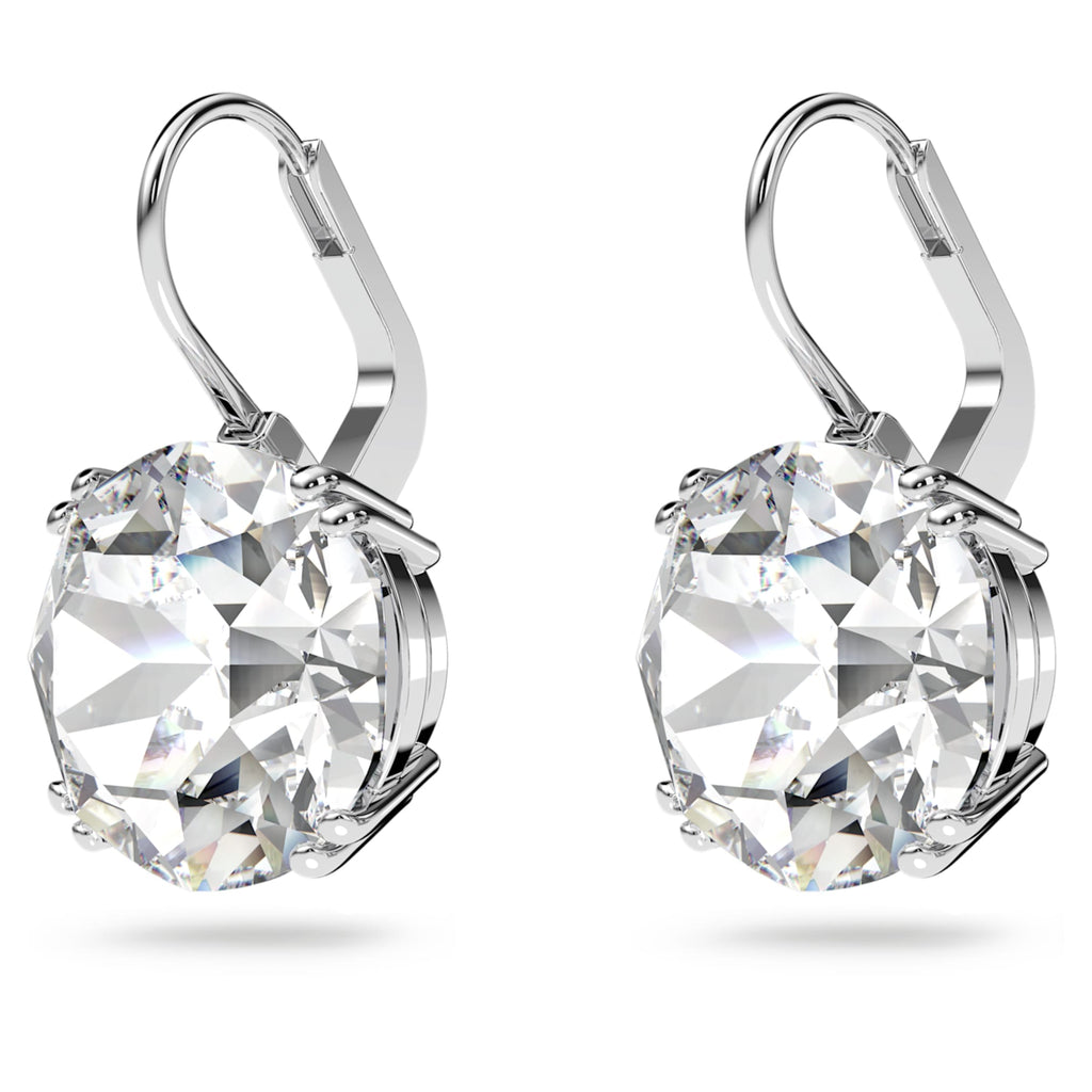 Swarovski Millenia drop earrings Round cut, White, Rhodium plated