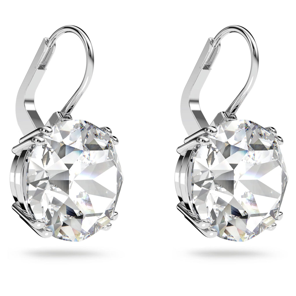 Swarovski Millenia drop earrings Round cut, White, Rhodium plated
