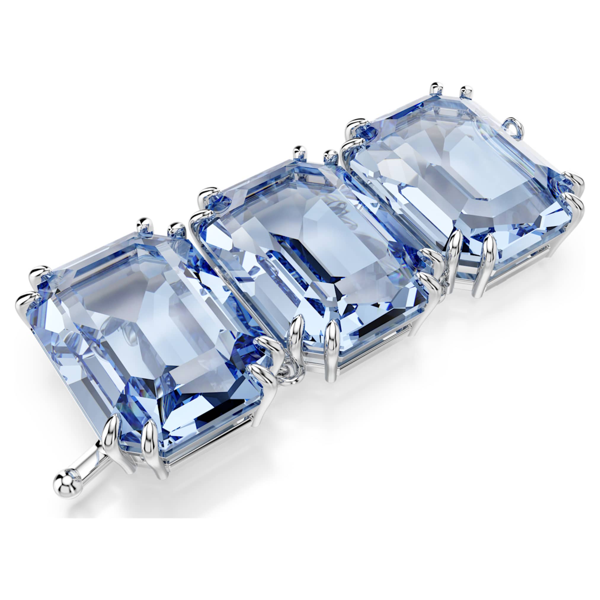 Swarovski Millenia extender Octagon cut, Blue, Rhodium plated
