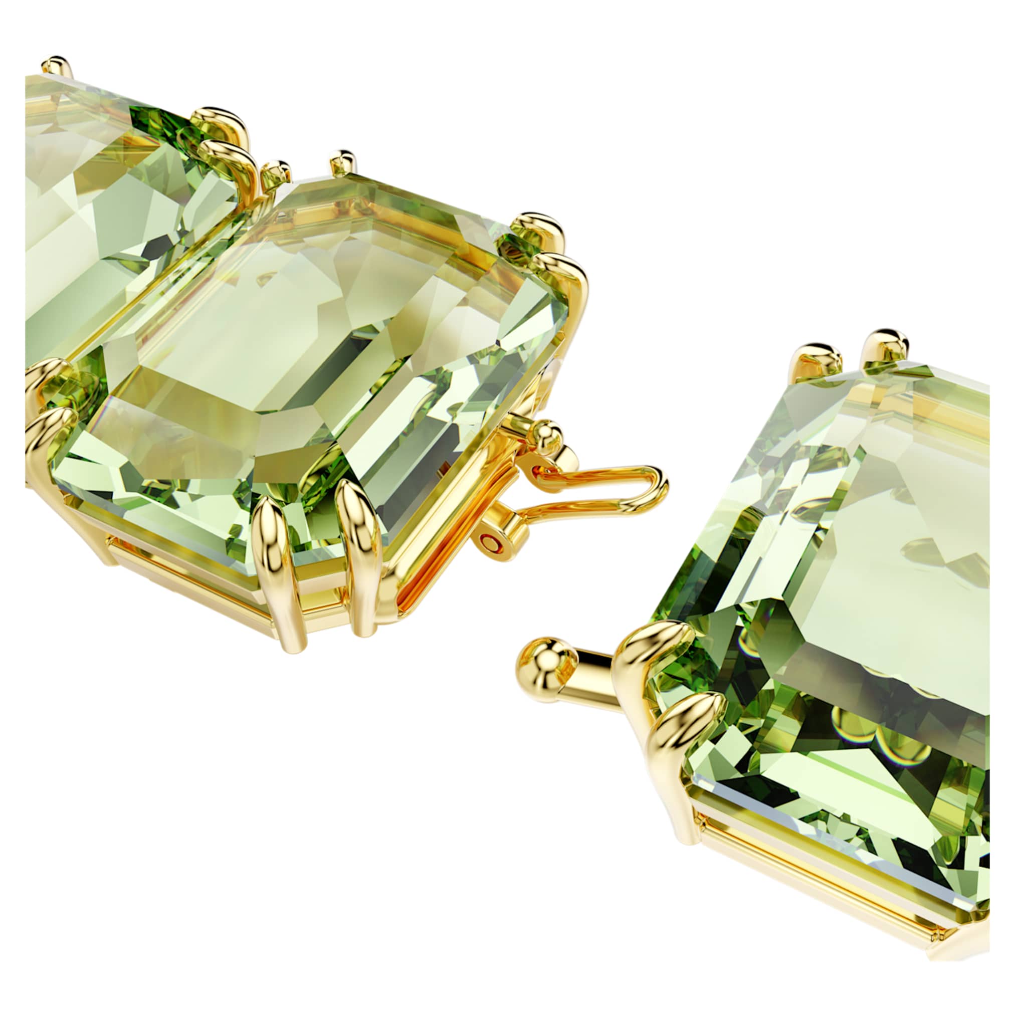 Swarovski Millenia extender Octagon cut, Green, 18K gold finish