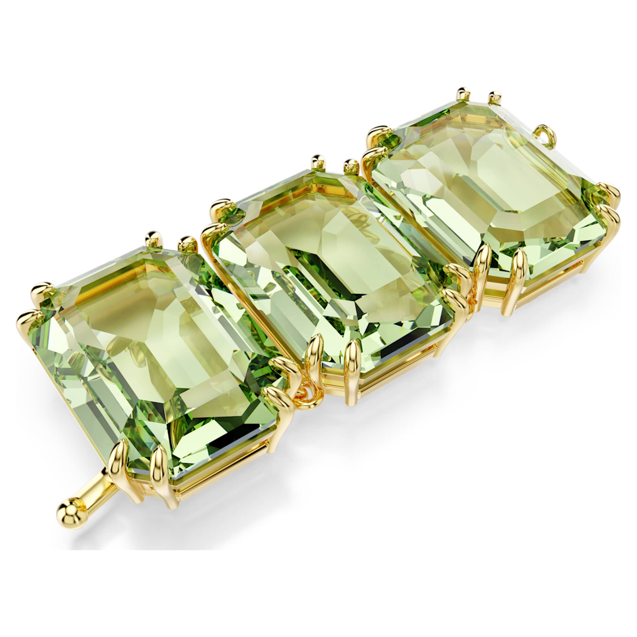Swarovski Millenia extender Octagon cut, Green, 18K gold finish